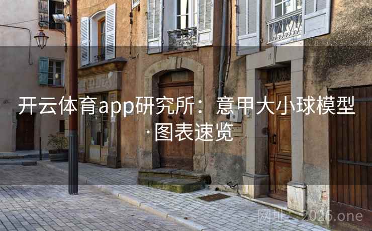 开云体育app研究所:意甲大小球模型·图表速览