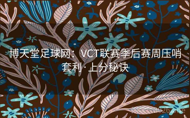 博天堂足球网:VCT联赛季后赛周压哨套利·上分秘诀